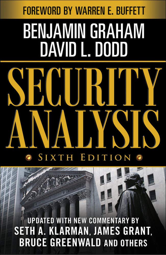 Security Analysis: Sixth Edition, available as textbook